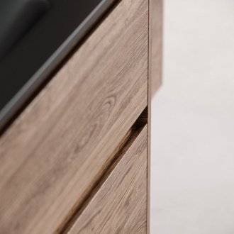 Тумба с раковиной Sancos Libra 100 дуб чарльстон Black
