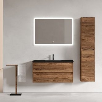 Тумба с раковиной Sancos Libra 100 дуб чарльстон Black
