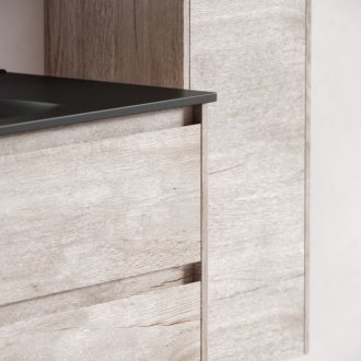 Тумба с раковиной Sancos Libra 100 дуб галифакс Black