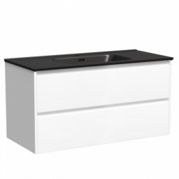 Тумба с раковиной Sancos Libra 100 белая Black