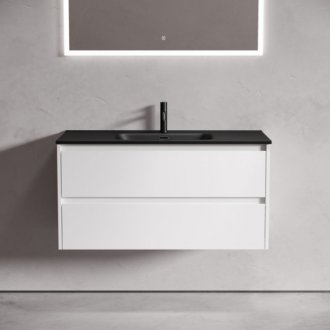 Тумба с раковиной Sancos Libra 100 белая Black
