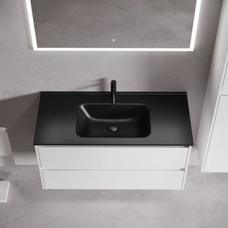 Тумба с раковиной Sancos Libra 100 белая Black
