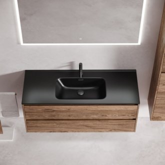 Тумба с раковиной Sancos Libra 120-1 дуб чарльстон Black