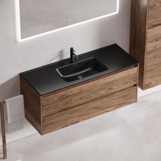 Тумба с раковиной Sancos Libra 120-1 дуб чарльстон Black
