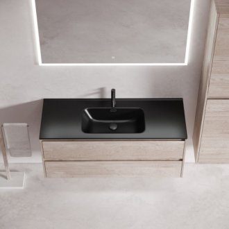 Тумба с раковиной Sancos Libra 120-1 дуб галифакс Black