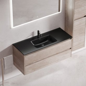 Тумба с раковиной Sancos Libra 120-1 дуб галифакс Black
