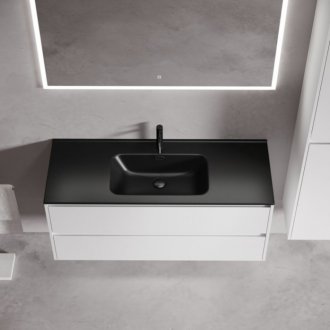 Тумба с раковиной Sancos Libra 120-1 белая Black