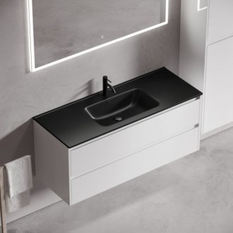 Тумба с раковиной Sancos Libra 120-1 белая Black