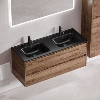 Тумба с раковиной Sancos Libra 120-2 дуб чарльстон Black