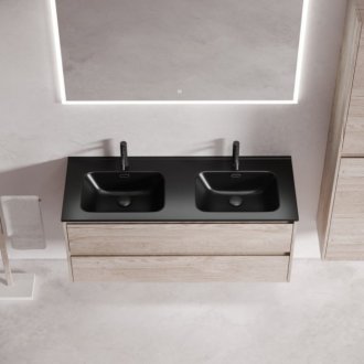 Тумба с раковиной Sancos Libra 120-2 дуб галифакс Black
