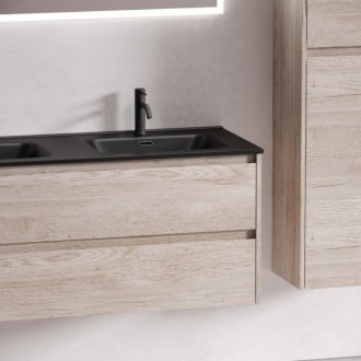 Тумба с раковиной Sancos Libra 120-2 дуб галифакс Black