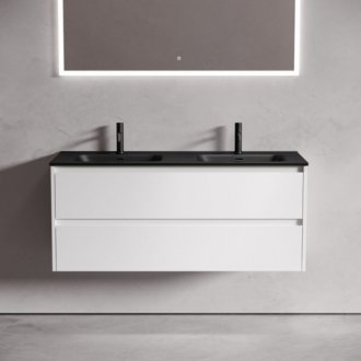 Тумба с раковиной Sancos Libra 120-2 белая Black