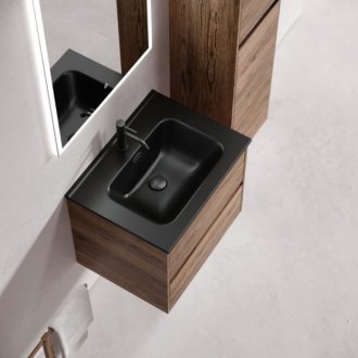 Тумба с раковиной Sancos Libra 60 дуб чарльстон Black