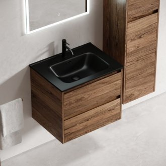 Тумба с раковиной Sancos Libra 60 дуб чарльстон Black