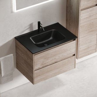 Тумба с раковиной Sancos Libra 70 дуб галифакс Black