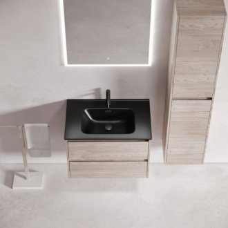 Тумба с раковиной Sancos Libra 70 дуб галифакс Black