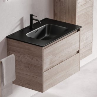 Тумба с раковиной Sancos Libra 70 дуб галифакс Black