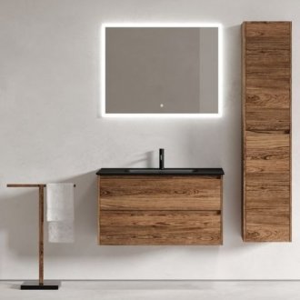 Тумба с раковиной Sancos Libra 90 дуб чарльстон Black