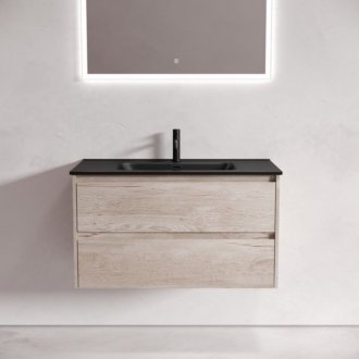 Тумба с раковиной Sancos Libra 90 дуб галифакс Black
