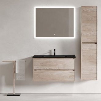 Тумба с раковиной Sancos Libra 90 дуб галифакс Black
