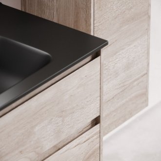 Тумба с раковиной Sancos Libra 90 дуб галифакс Black