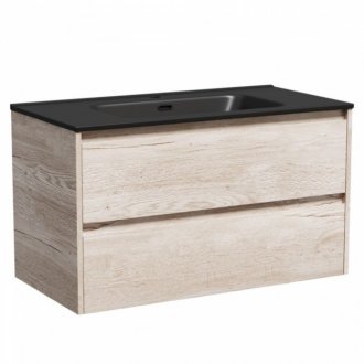 Тумба с раковиной Sancos Libra 90 дуб галифакс Black