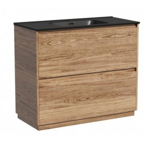 Тумба с раковиной Sancos Libra Floor 100 дуб чарльстон Black