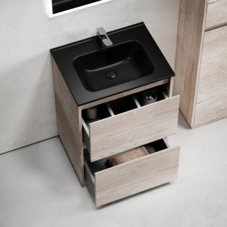 Тумба с раковиной Sancos Libra Floor 60 дуб галифакс Black