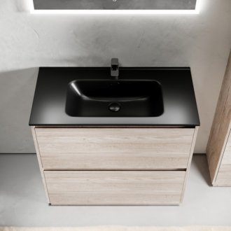 Тумба с раковиной Sancos Libra Floor 90 дуб галифакс Black