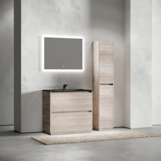 Тумба с раковиной Sancos Libra Floor 90 дуб галифакс Black