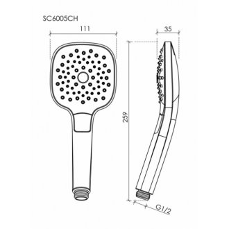 Душевая лейка Sancos Magic SC6005CH
