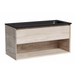 Тумба с раковиной Sancos Marmi 1.0 100 дуб галифакс Black
