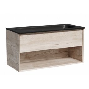 Тумба с раковиной Sancos Marmi 1.0 100 дуб галифакс Black