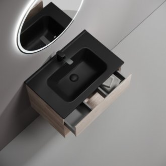 Тумба с раковиной Sancos Marmi 1.0 70 дуб галифакс Black