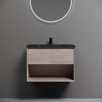 Тумба с раковиной Sancos Marmi 1.0 70 дуб галифакс Black