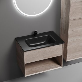 Тумба с раковиной Sancos Marmi 1.0 70 дуб галифакс Black