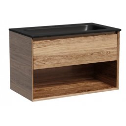 Тумба с раковиной Sancos Marmi 1.0 80 дуб чарльсто...