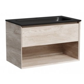 Тумба с раковиной Sancos Marmi 1.0 80 дуб галифакс Black