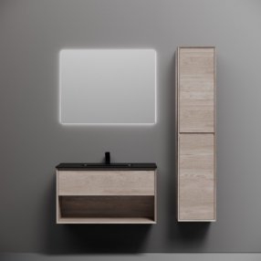 Мебель для ванной Sancos Marmi 1.0 90 дуб галифакс Black