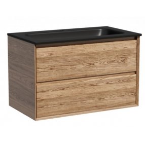 Тумба с раковиной Sancos Marmi 2.0 80 дуб чарльстон Black