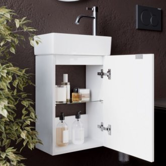 Мебель для ванной Sancos Mini 35 правая белая
