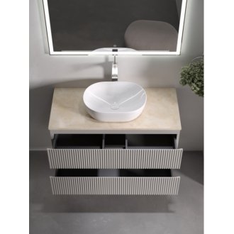 Мебель для ванной со столешницей Sancos Snob R 100 SNR100CE+TT100A2X+CN5010