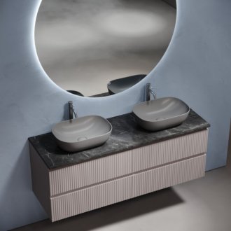 Тумба с раковинами и столешницей Sancos Snob R 140 Doha Soft TT140A1X