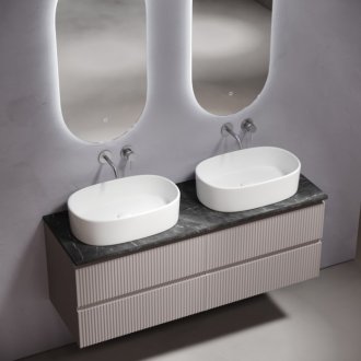 Тумба с раковинами и столешницей Sancos Snob R 140 Doha Soft TT140A1
