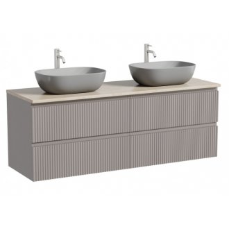 Тумба с раковинами и столешницей Sancos Snob R 140 Doha Soft TT140A2X