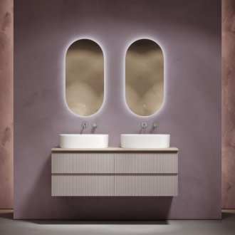 Тумба с раковинами и столешницей Sancos Snob R 140 Doha Soft TT140A2