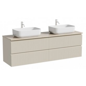 Тумба с раковинами и столешницей Sancos Snob T 160 Beige Soft TT160A2X
