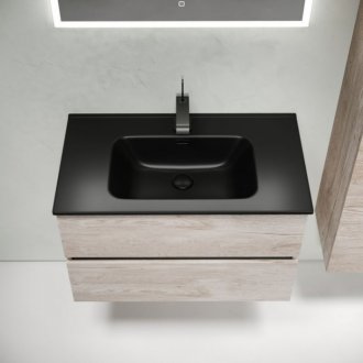 Мебель для ванной Sancos Urban 80 дуб галифакс натуральный Black