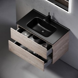 Мебель для ванной Sancos Urban 80 дуб галифакс натуральный Black