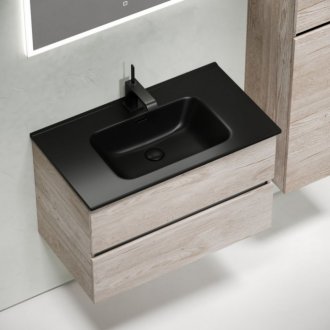 Мебель для ванной Sancos Urban 80 дуб галифакс натуральный Black